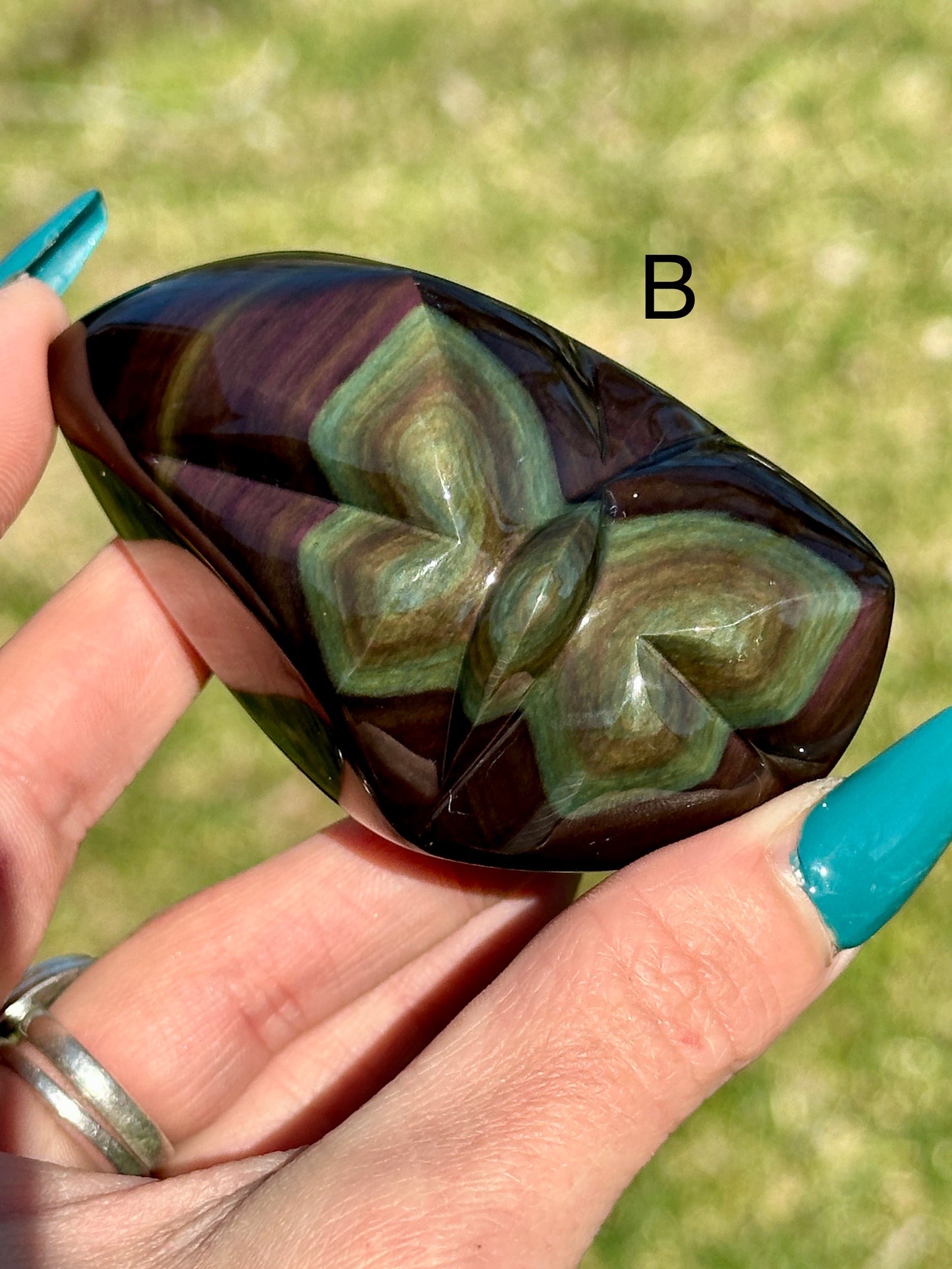 Rainbow Obsidian Butterfly