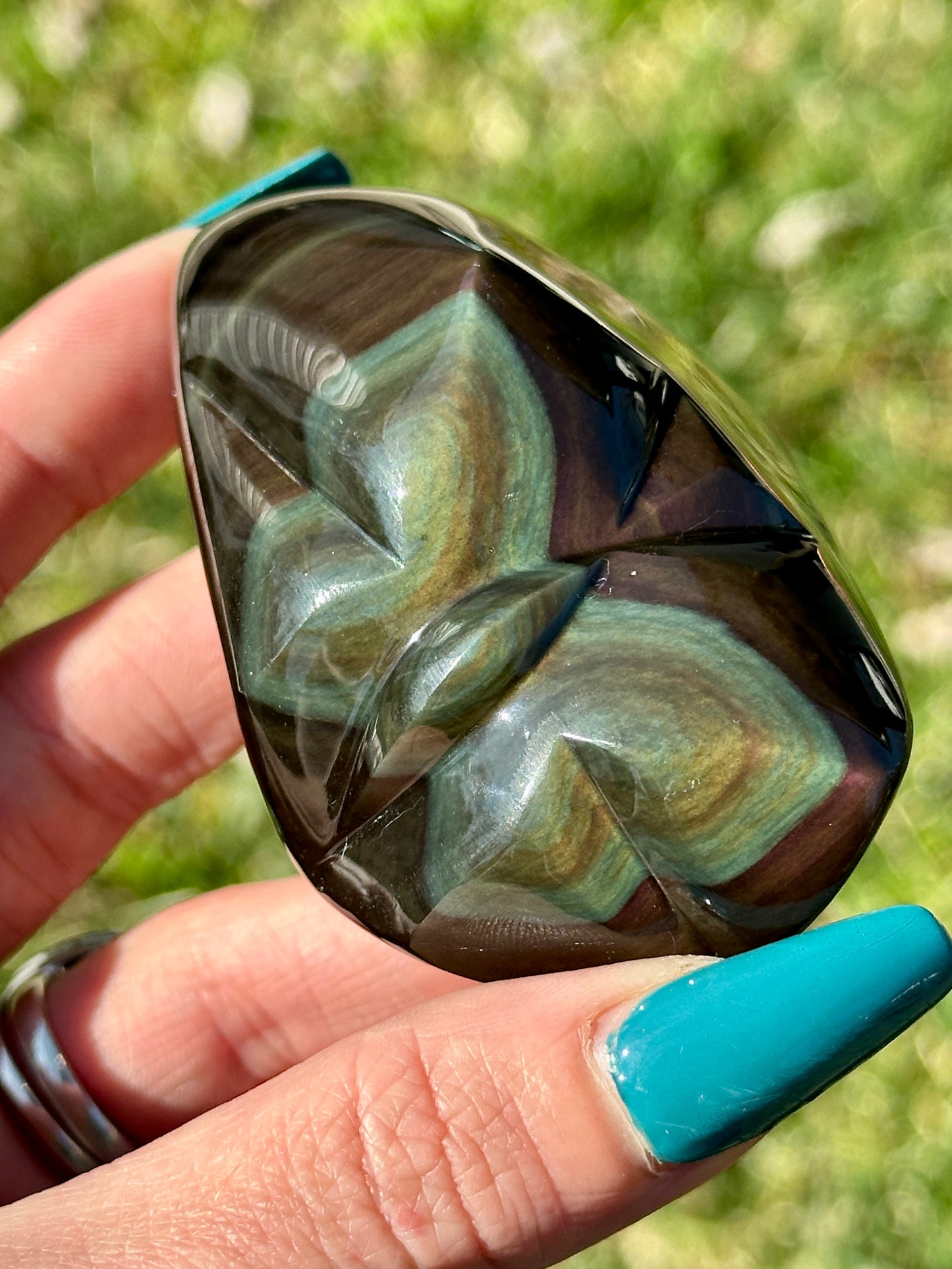 Rainbow Obsidian Butterfly